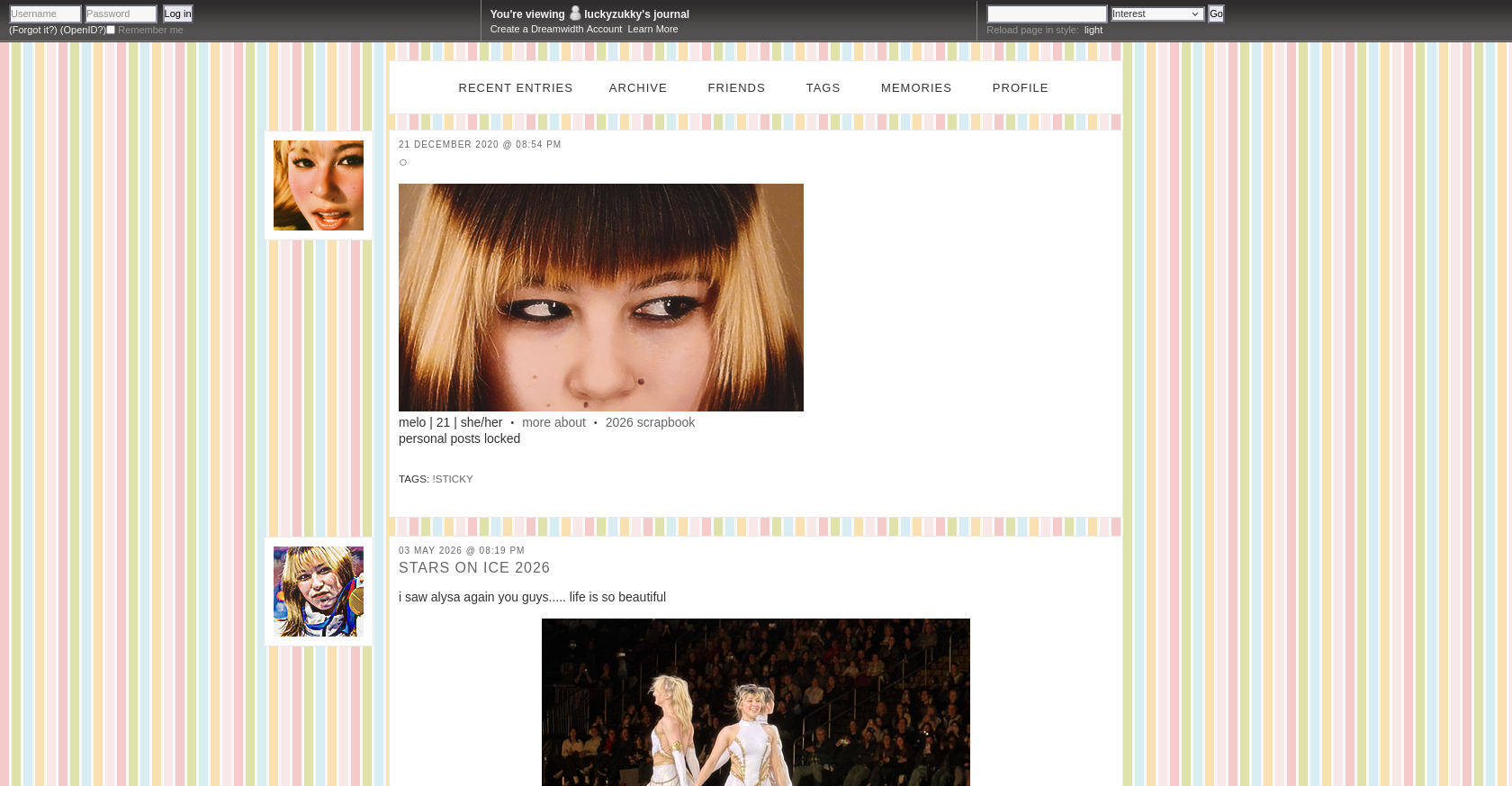 default journal layout on july 25 2026, same as the one in the screen shot from january 1st but with a new colorful background